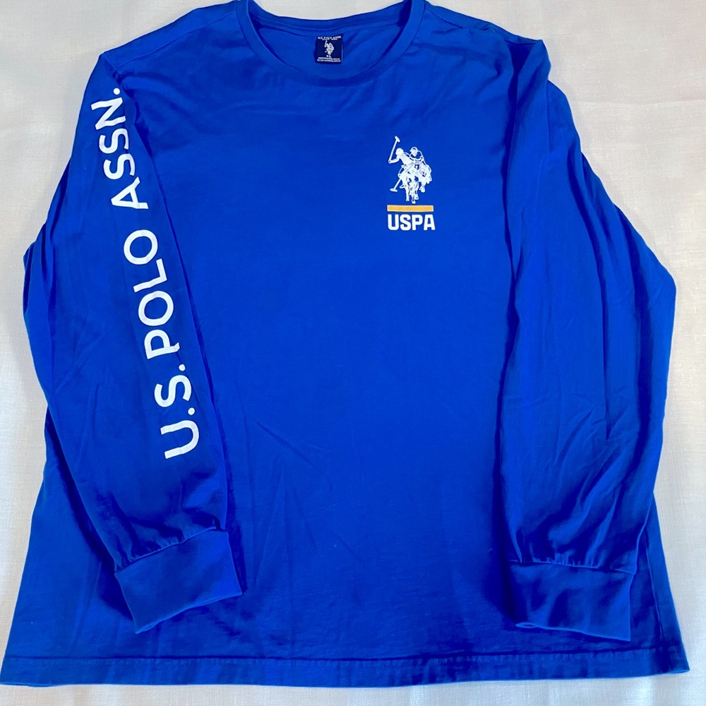 U.S. Polo Assn. USPA Long Sleeve Shirt Blue Men's Size XL